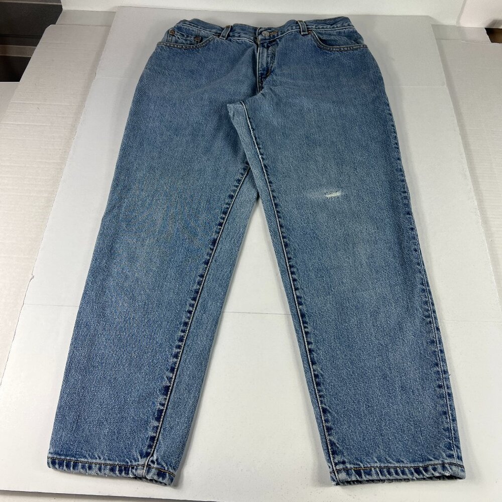 Y2K Levi's Jeans Women's Petite 32x26* 550 Relaxed Tapered Blue Denim Tag 12P M